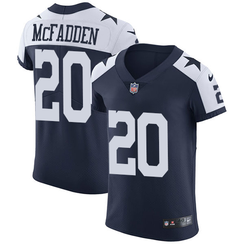 Nike Cowboys #20 Darren McFadden Navy Blue Thanksgiving Men's Stitched NFL Vapor Untouchable Throwback Elite Jersey